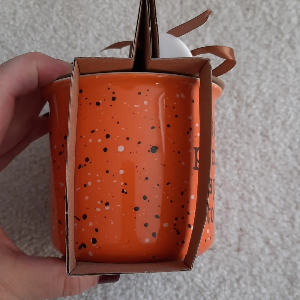 3 for $30. Talk Pumpkin Spice to Me ceramic mug and spoon set